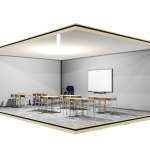 recycled rubber acoustic floor underlay for classroom