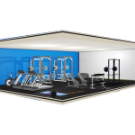 recycled rubber acoustic floor underlay for gym