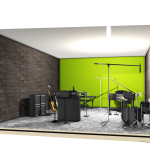 recycled rubber acoustic floor underlay for music room